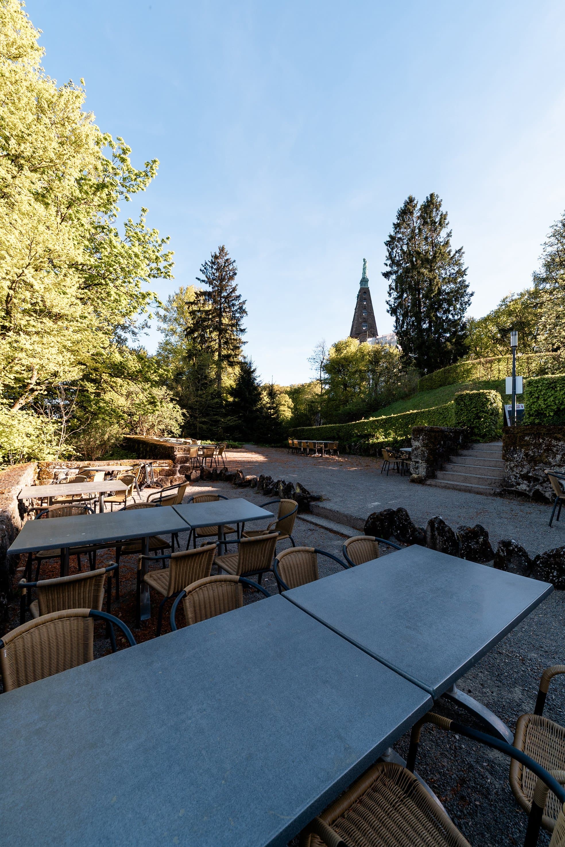 Terrasse mit Blick auf das Herkules-Monument — Hochzeitslocation.